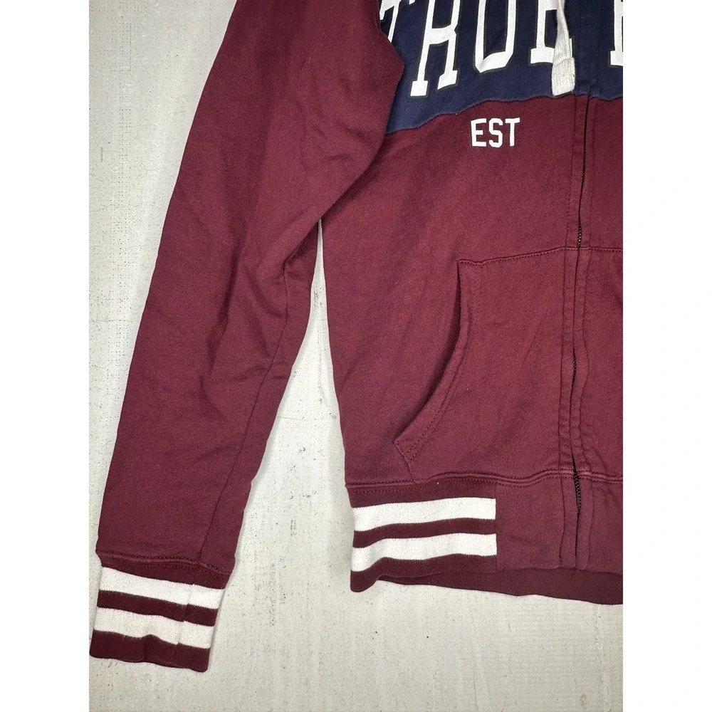True Religion Brand Jeans TR Zip Maroon Hoodie | Tagged Size: S/P